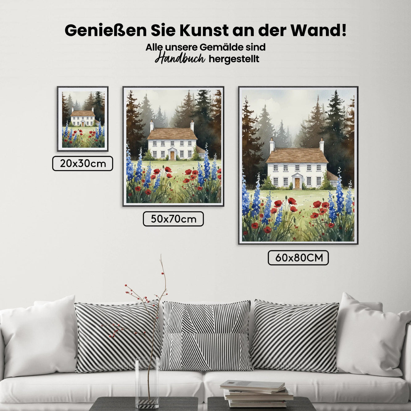 Malen nach Zahlen - Dorf-Cottage-Garten