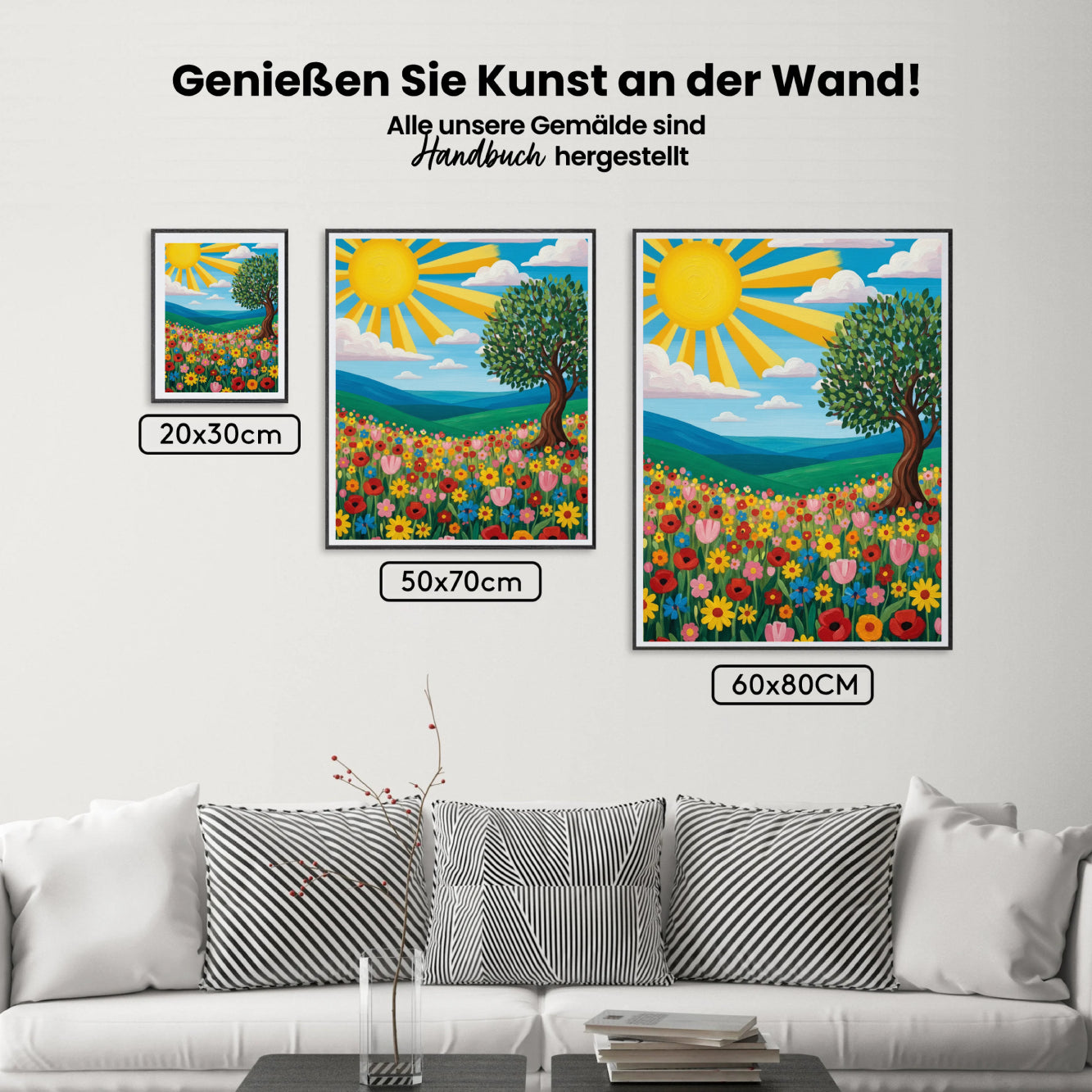Malen nach Zahlen - Farbenfrohe Landschaft