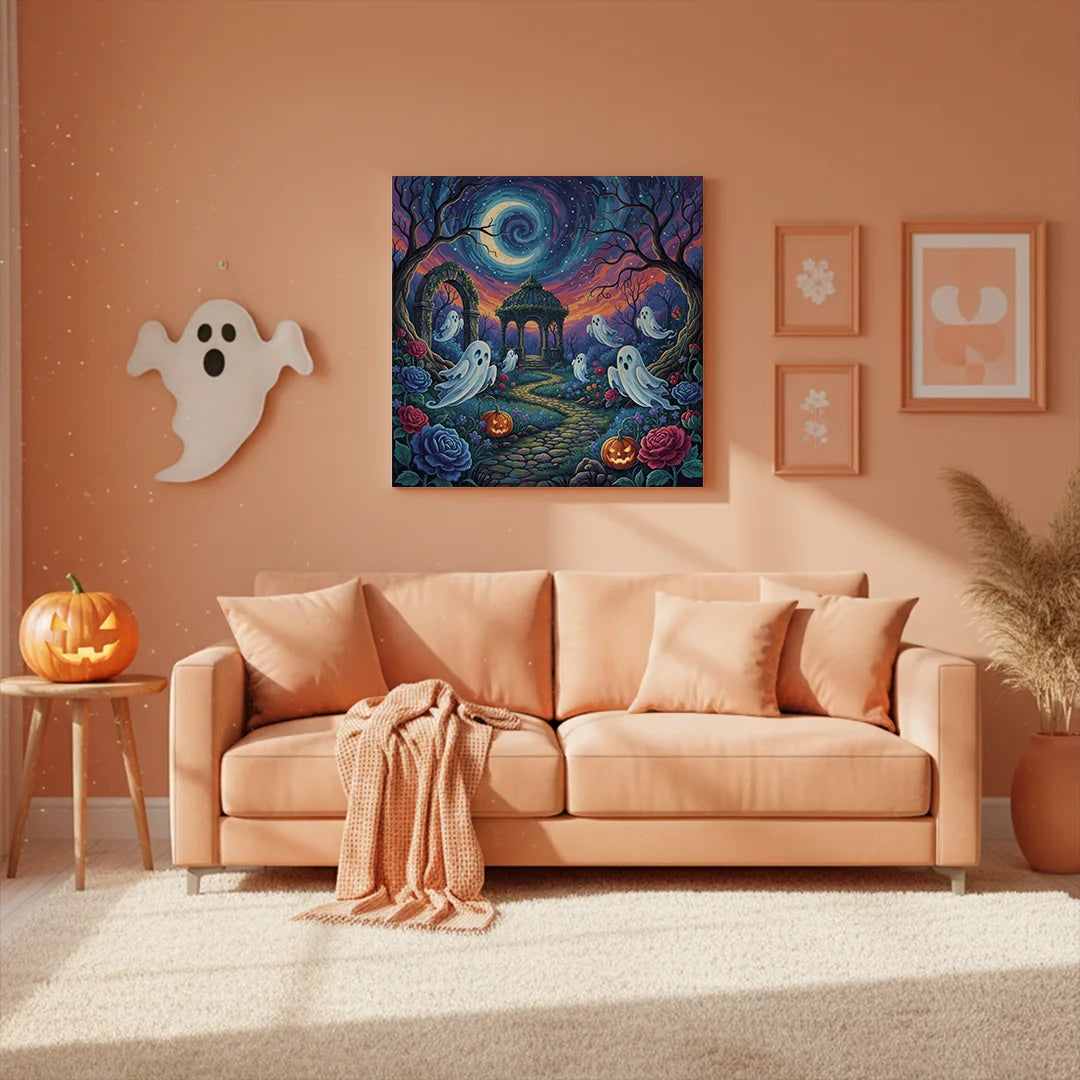 Malen nach Zahlen - Geister im Garten