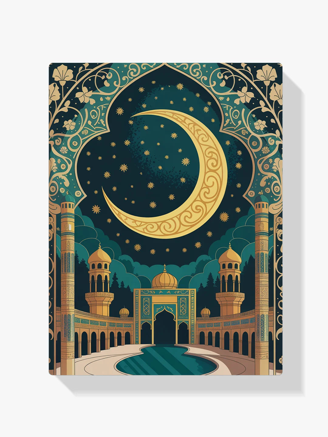 Malen nach Zahlen - Goldener Halbmondbogen