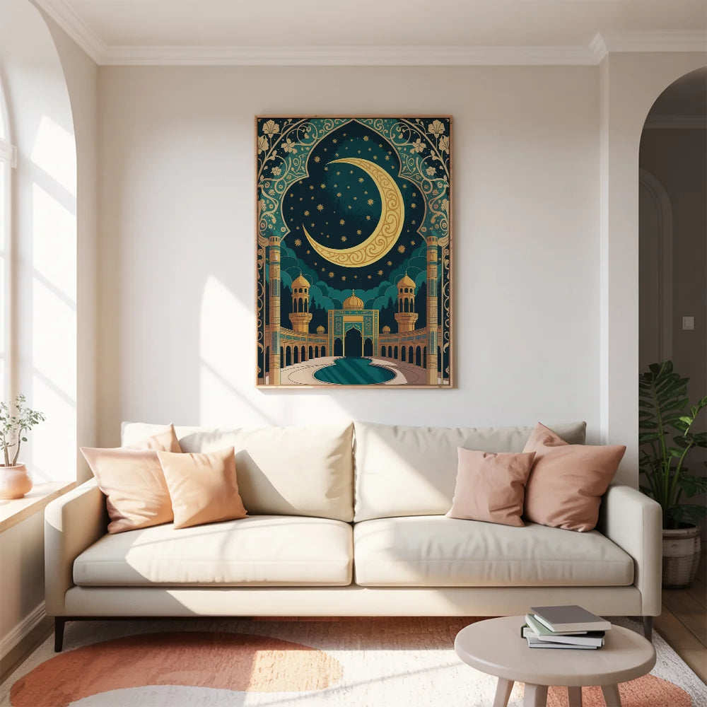 Malen nach Zahlen - Goldener Halbmondbogen