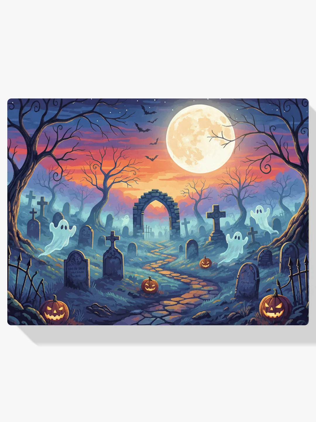 Malen nach Zahlen - Gruseliger Friedhofsnebel