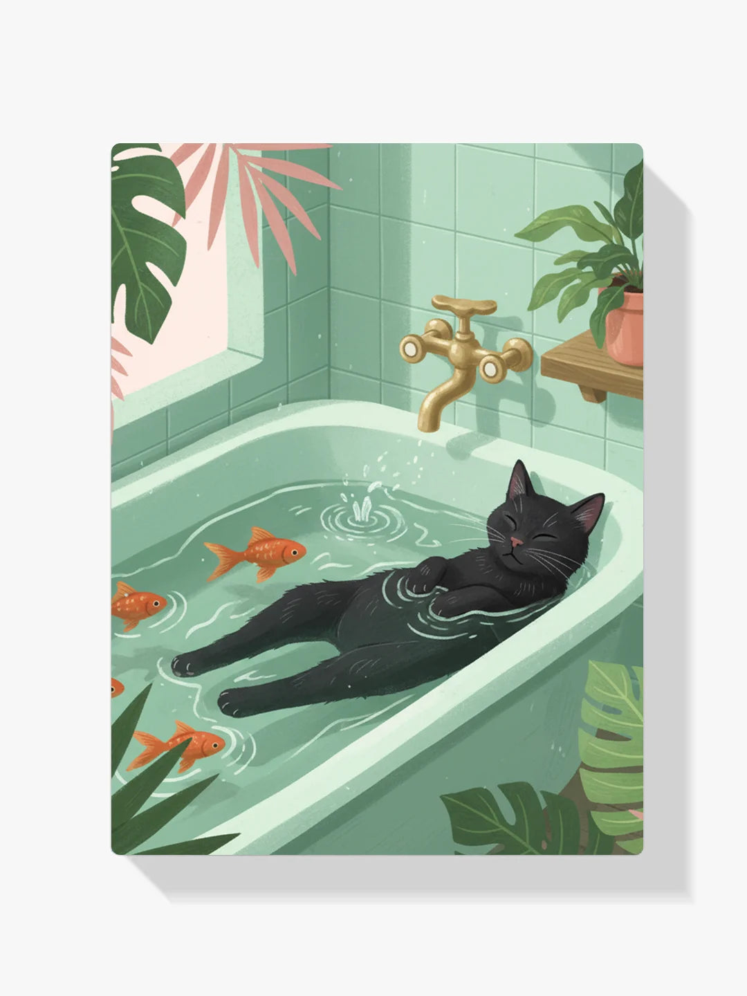 Malen nach Zahlen - Katze in der Badewanne