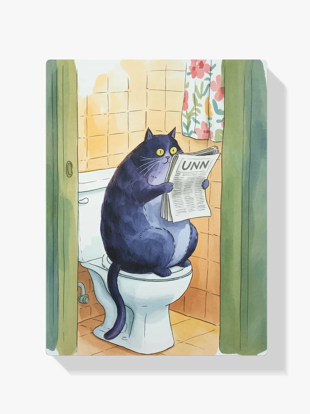 Malen nach Zahlen - Katze liest auf der Toilette
