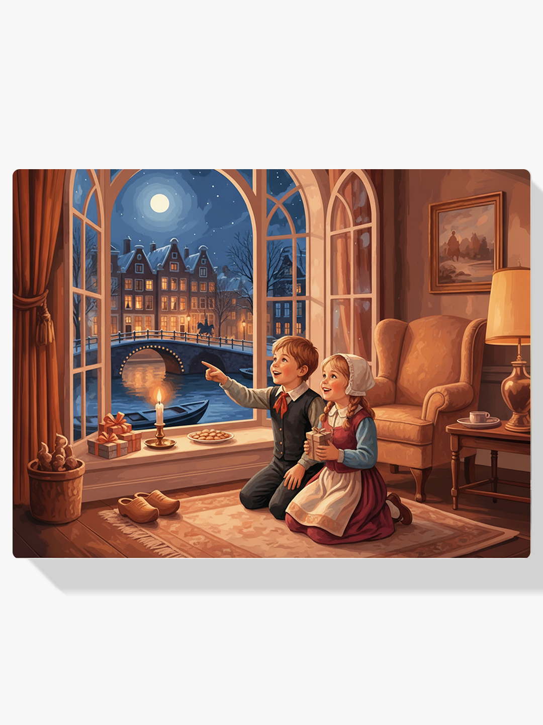 Malen nach Zahlen - Kinder am Fenster