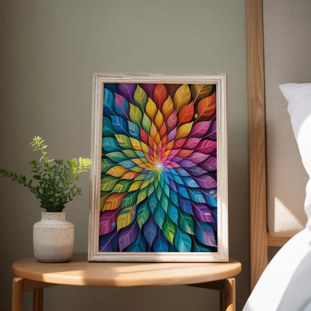 Malen nach Zahlen - Lebendiger Blätterrausch – Mandalas