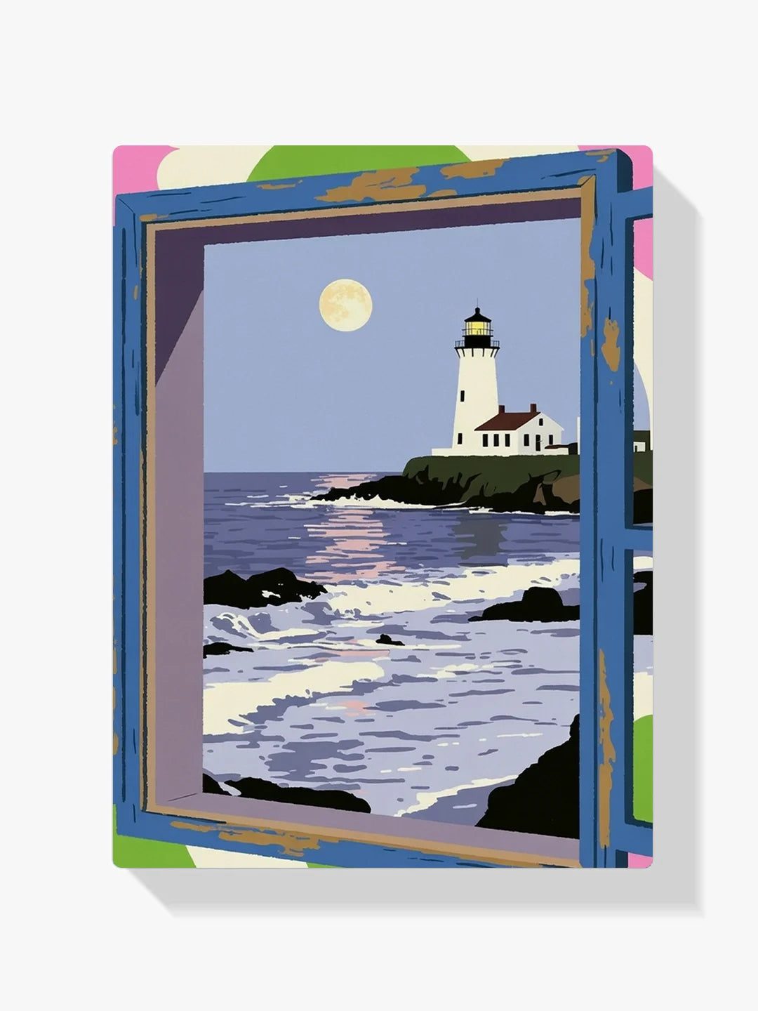 Malen nach Zahlen - Leuchtturmfenster