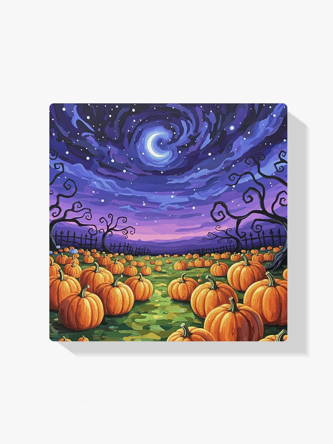 Malen nach Zahlen - Mitternächtlicher Kürbisacker