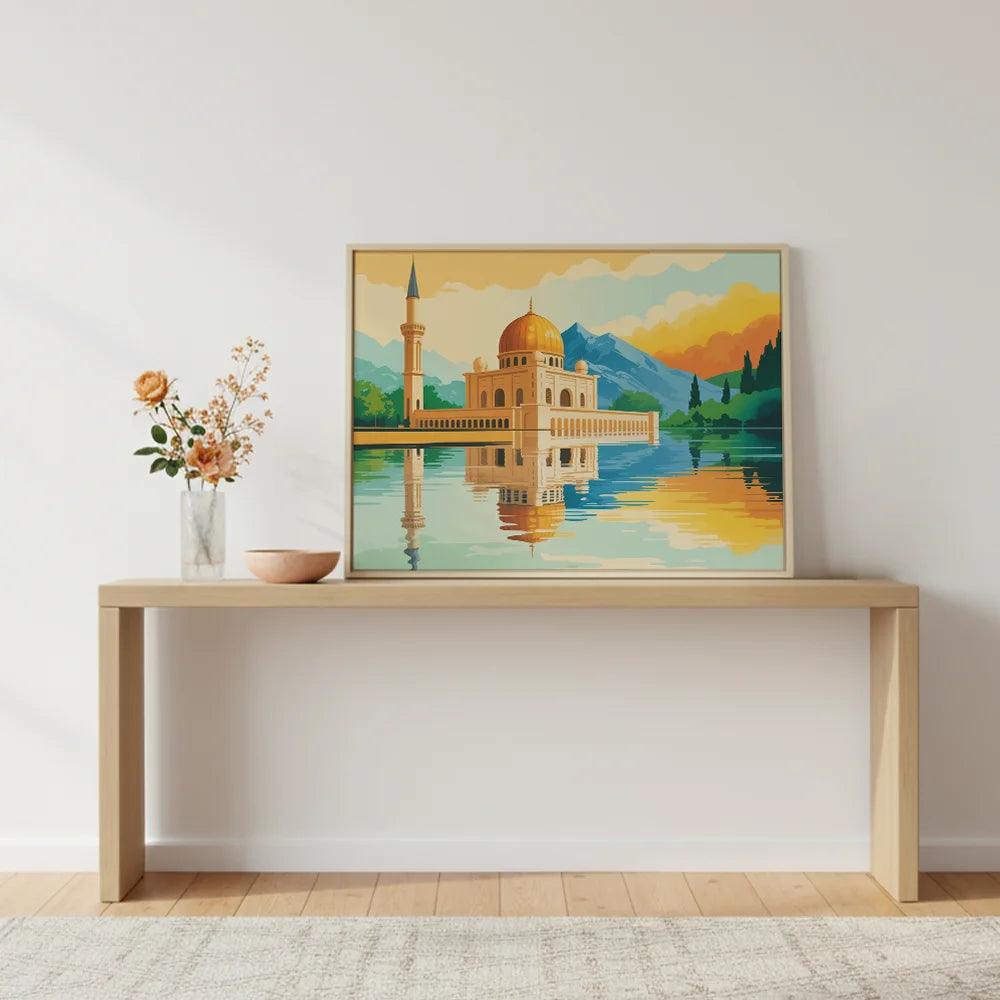 Malen nach Zahlen - Moschee am See