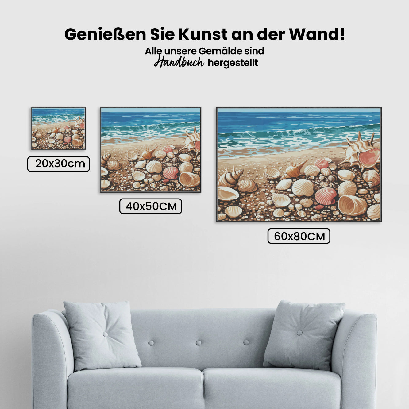 Malen nach Zahlen - Muschel-Konfetti