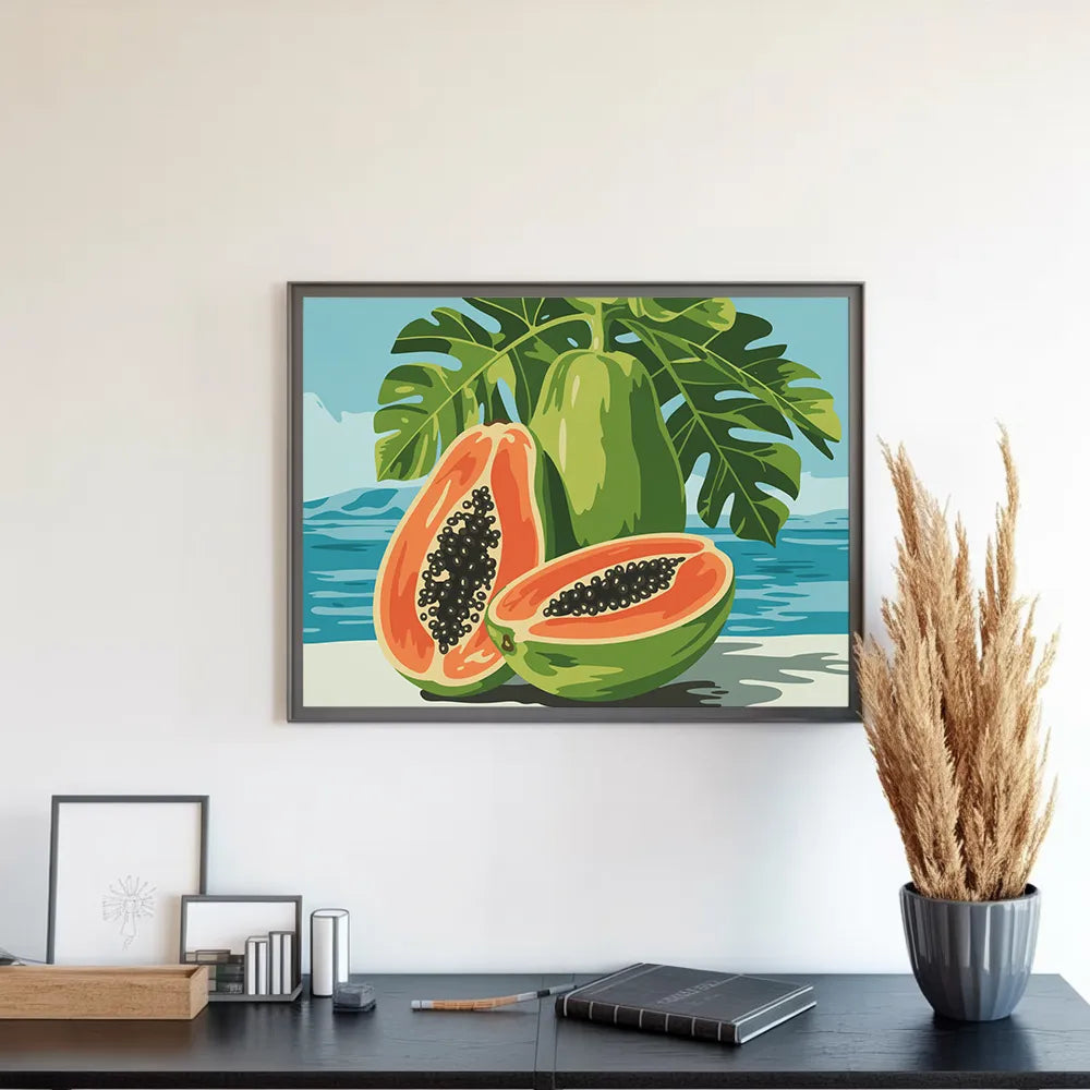Malen nach Zahlen - Papaya-Mirage