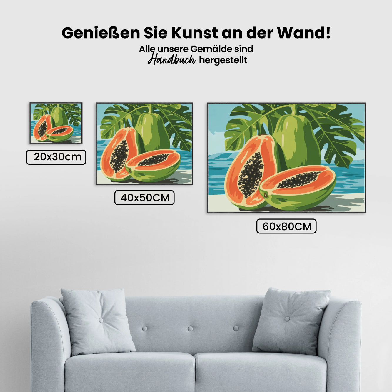 Malen nach Zahlen - Papaya-Mirage