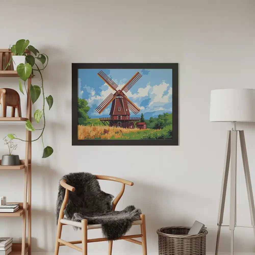 Malen nach Zahlen - Pfeifen der Windmühle