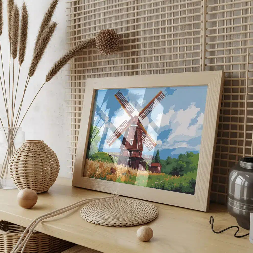 Malen nach Zahlen - Pfeifen der Windmühle