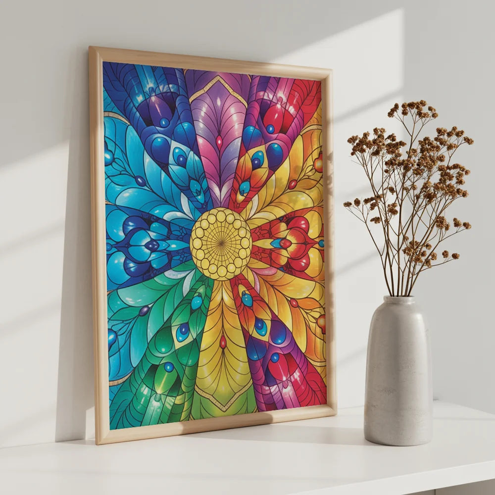 Malen nach Zahlen - Regenbogenspektrum-Mandala – Mandalas
