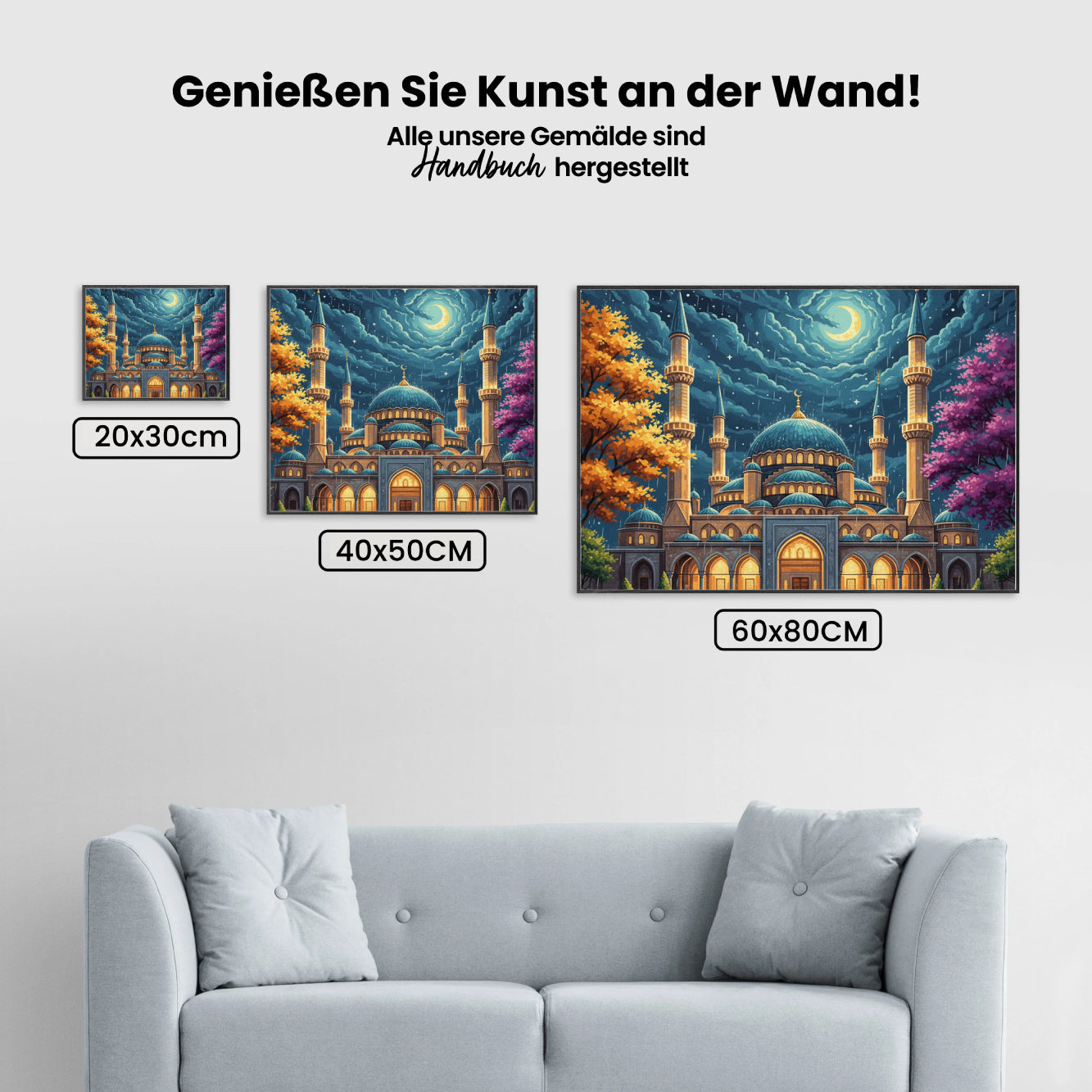 Malen nach Zahlen - Regnerische Moschee