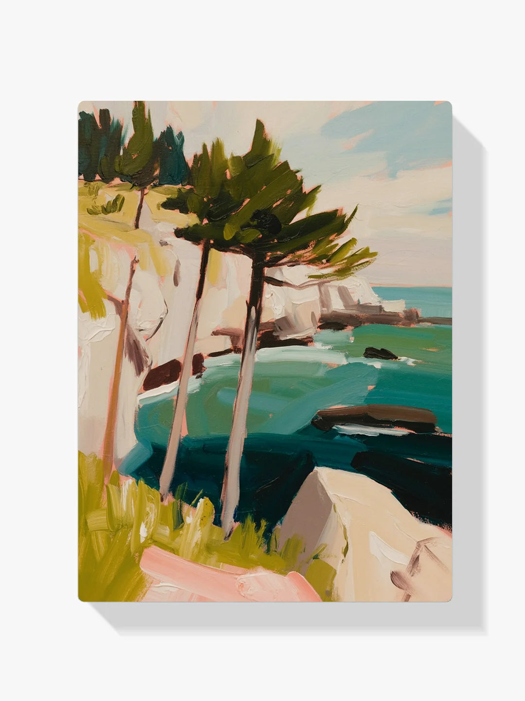 Malen nach Zahlen - Retro-Kiefernlandschaft