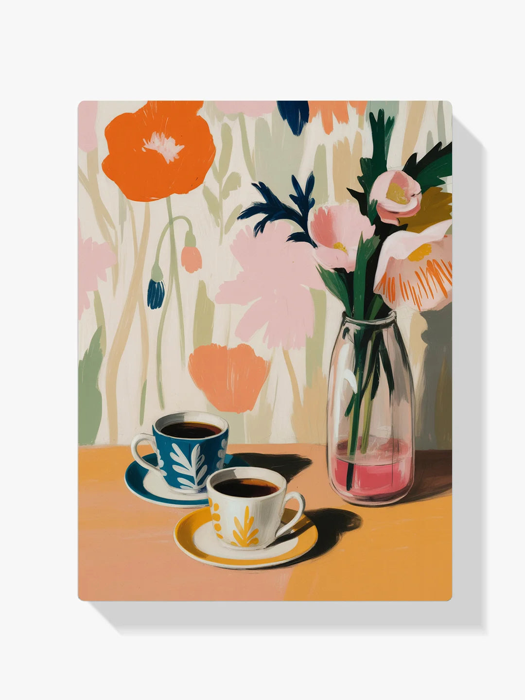 Malen nach Zahlen - Retro Kaffee Floral