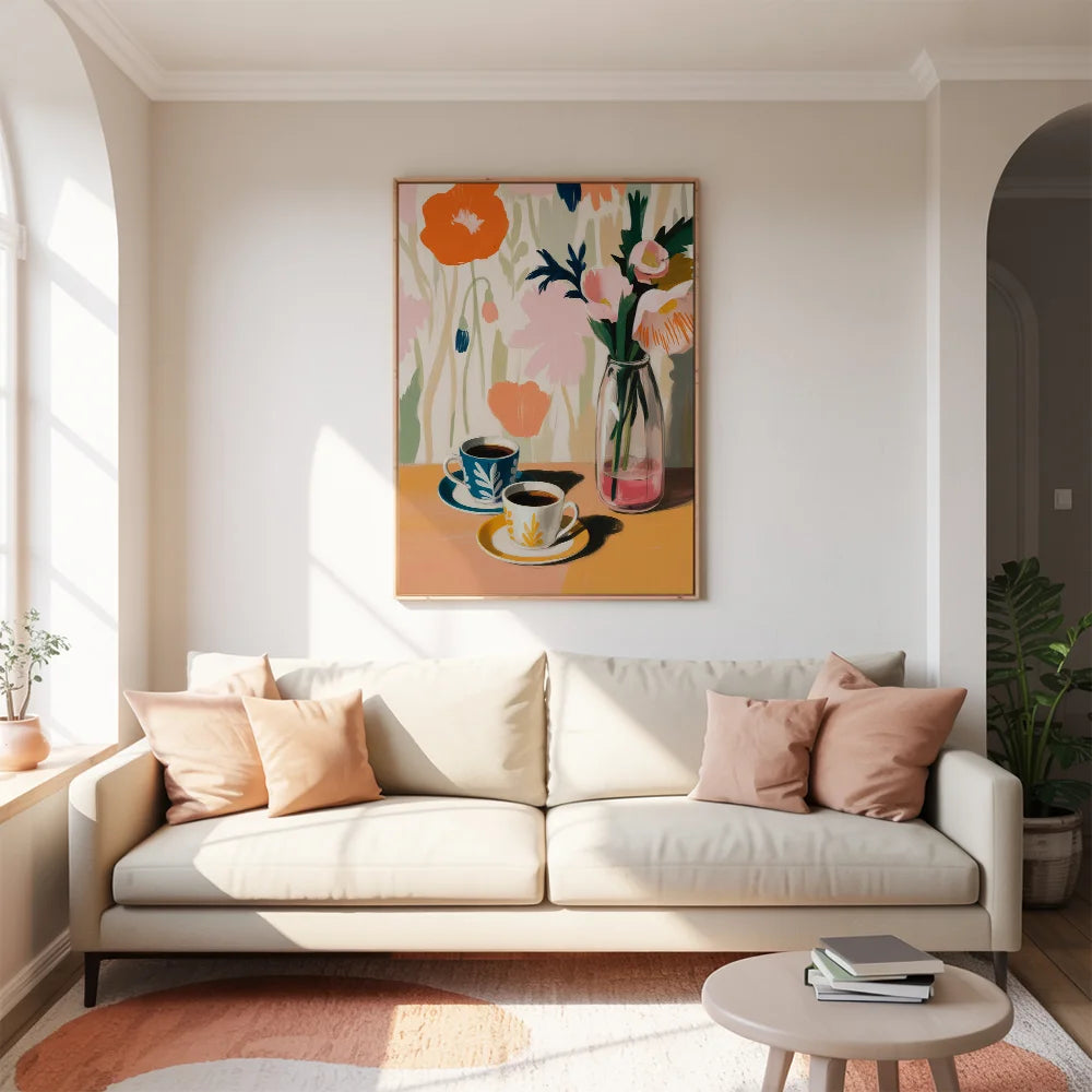 Malen nach Zahlen - Retro Kaffee Floral