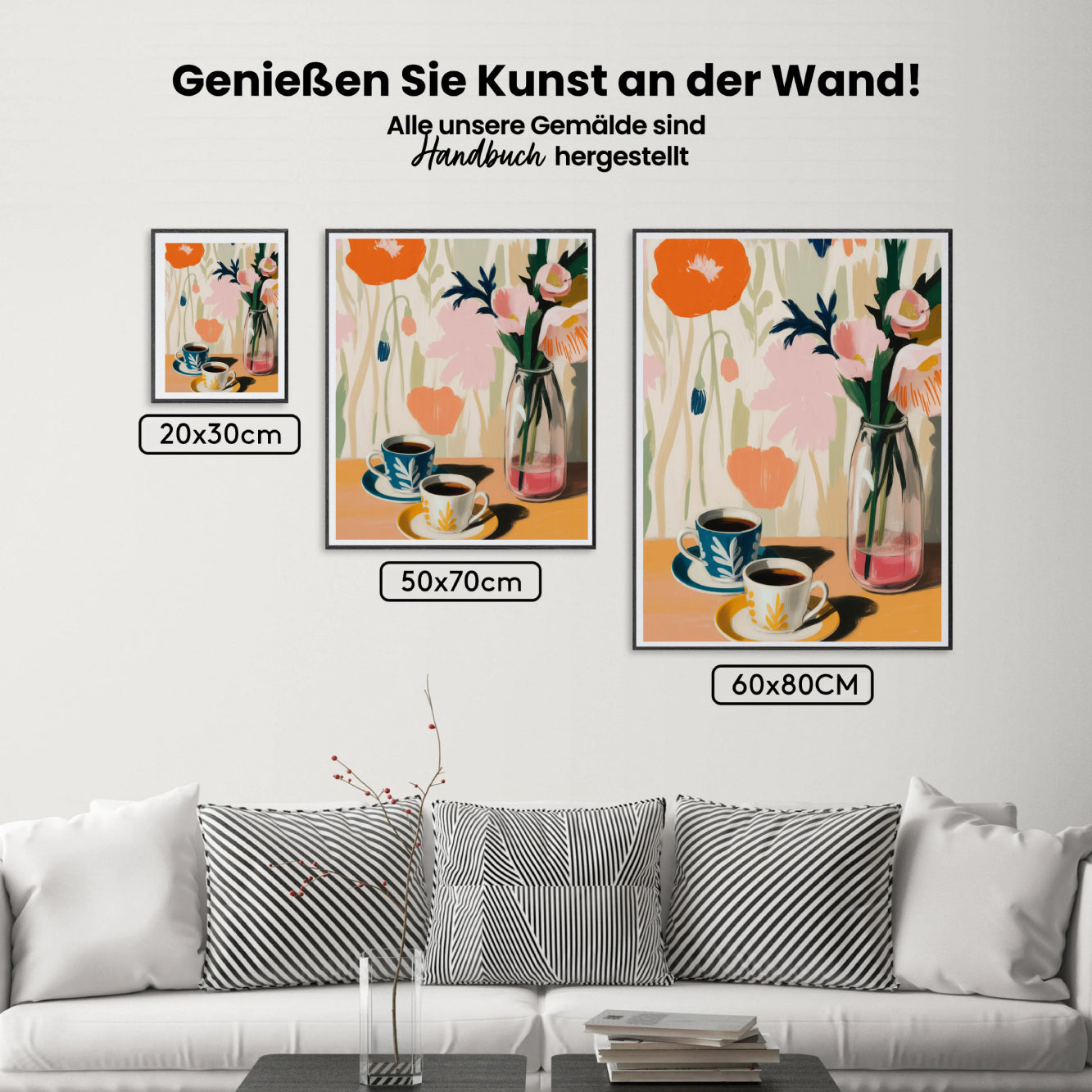 Malen nach Zahlen - Retro Kaffee Floral