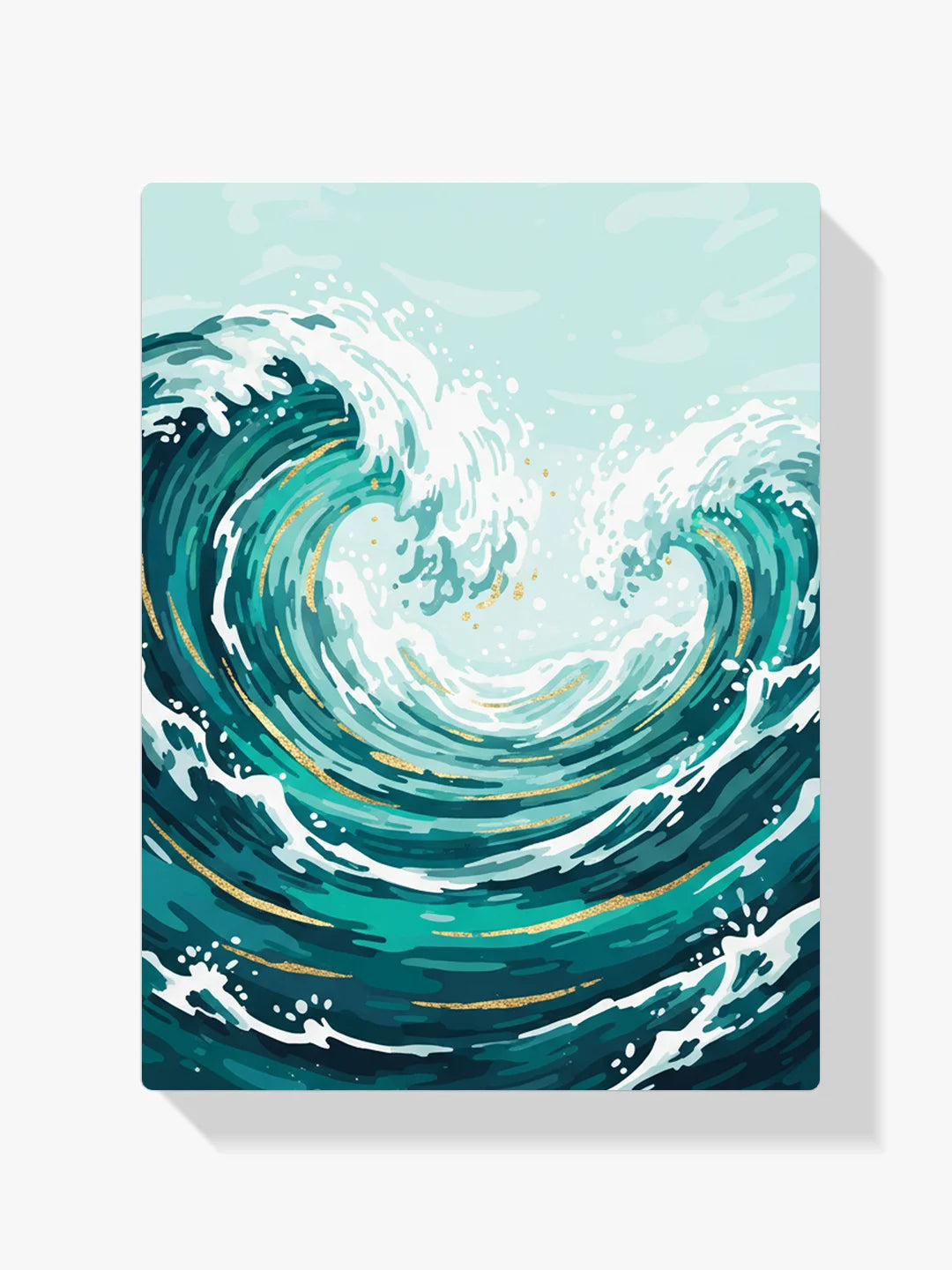 Malen nach Zahlen - Salbeigrün und blaue Wellen