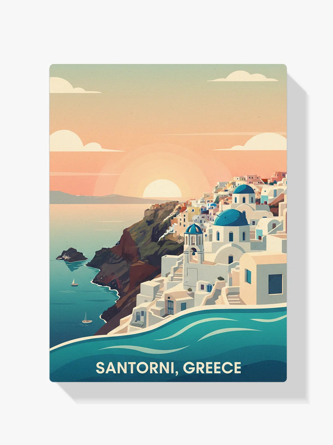 Malen nach Zahlen - Santorini, Griechenland