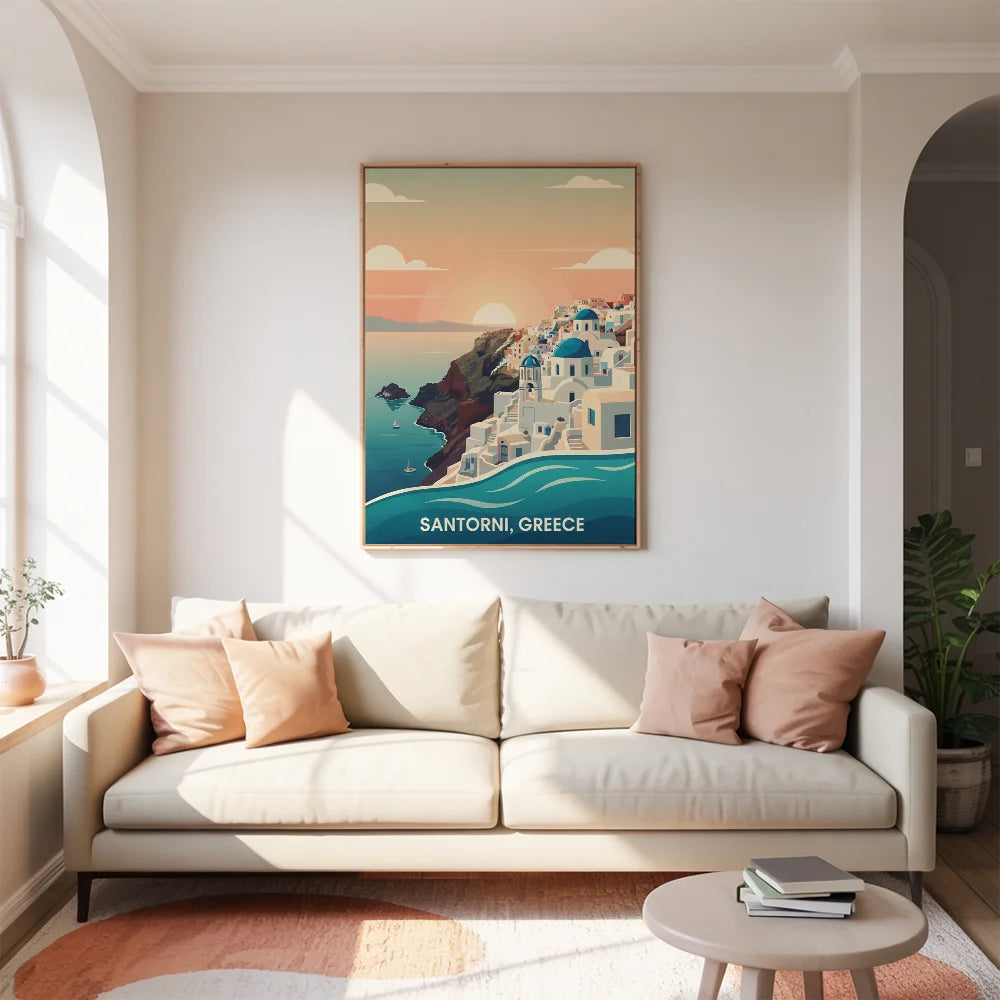 Malen nach Zahlen - Santorini, Griechenland