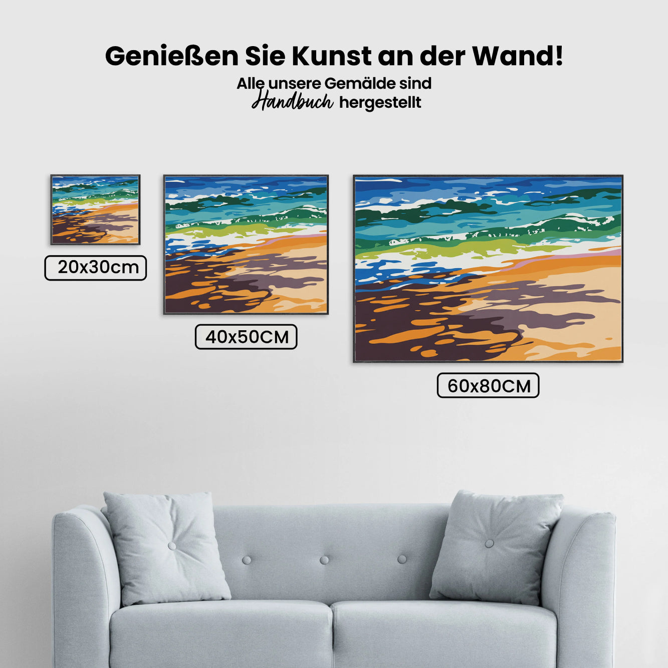 Malen nach Zahlen - Schatten im Sand