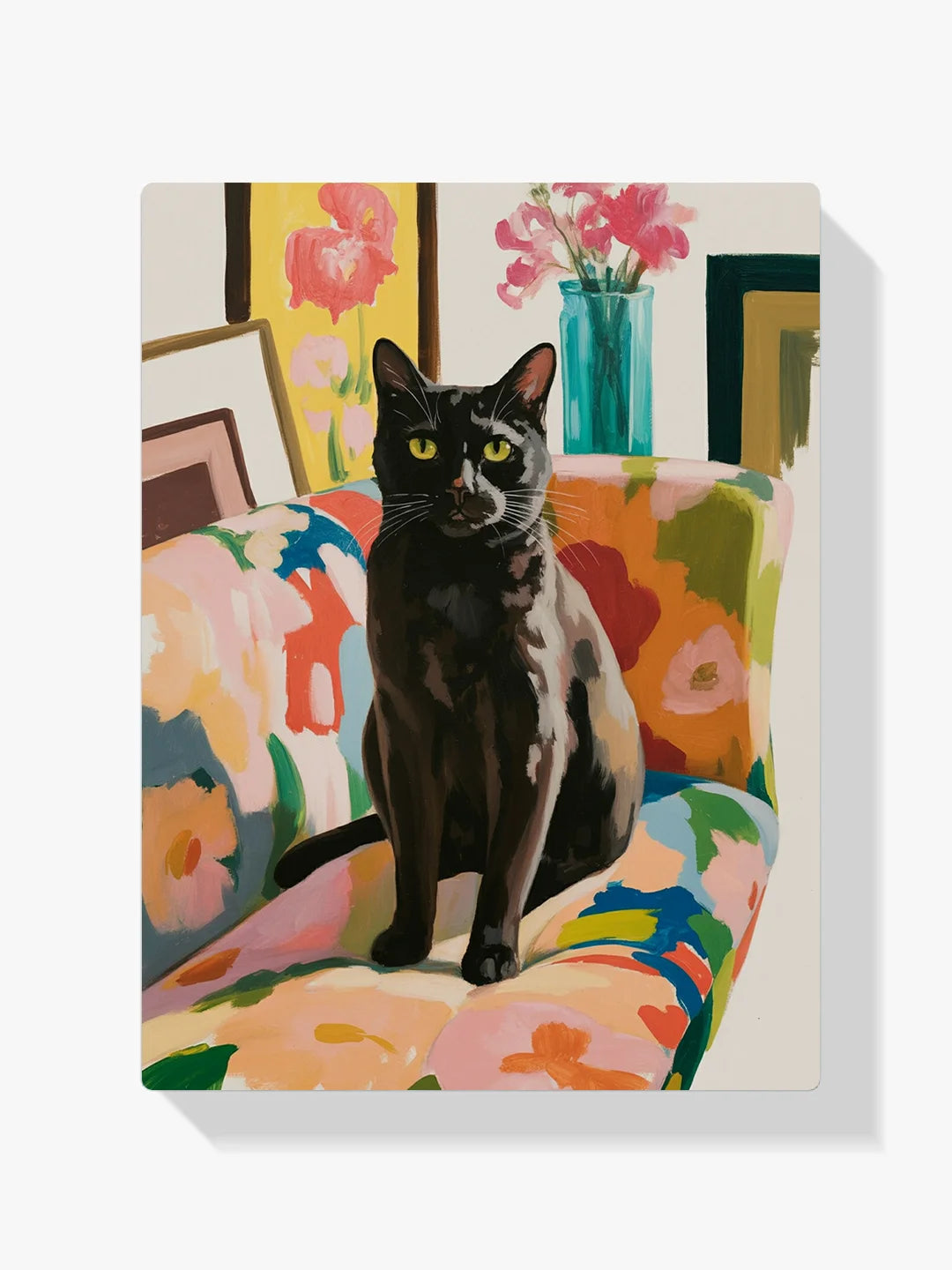 Malen nach Zahlen - Schwarze Katze auf dem Sofa