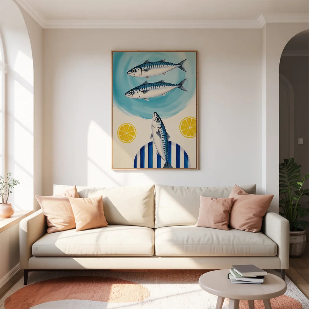 Malen nach Zahlen - Sommer-Sardine Zitrone