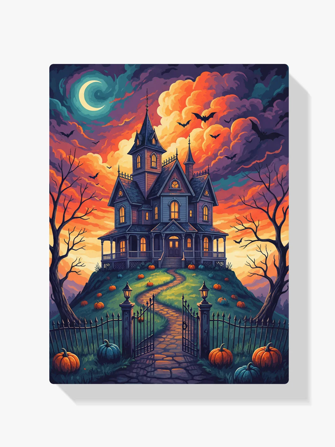 Malen nach Zahlen - Spukhaus auf dem Hügel