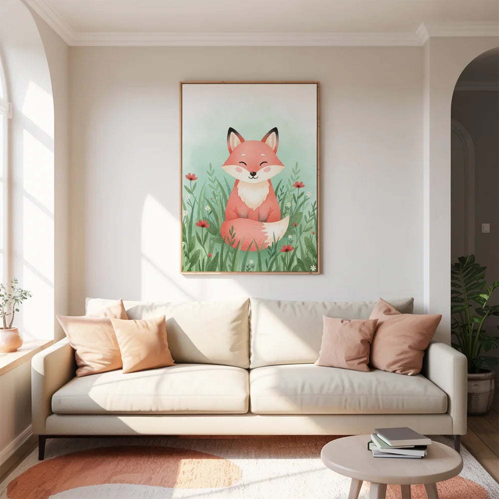 Malen nach Zahlen - Süßer Fuchs mit Blumenwäldchen