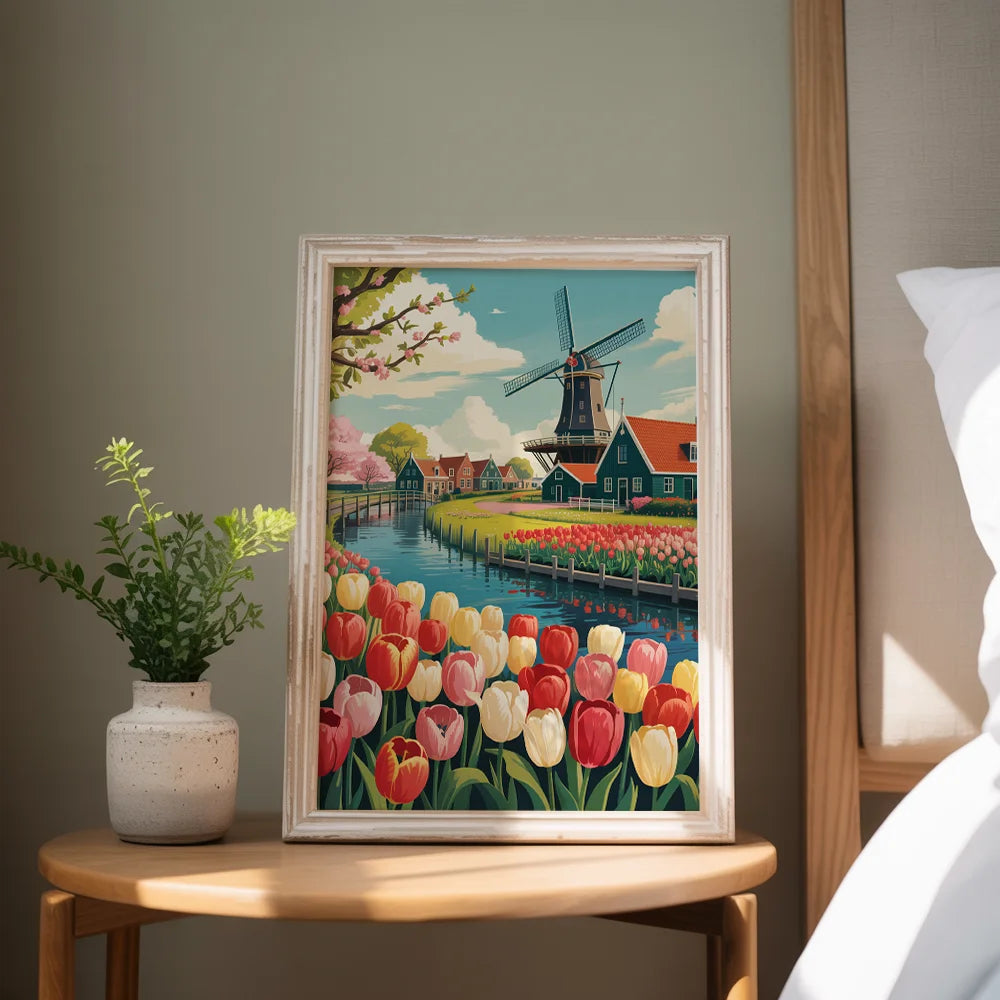 Malen nach Zahlen - Tulpen & Windmühlen