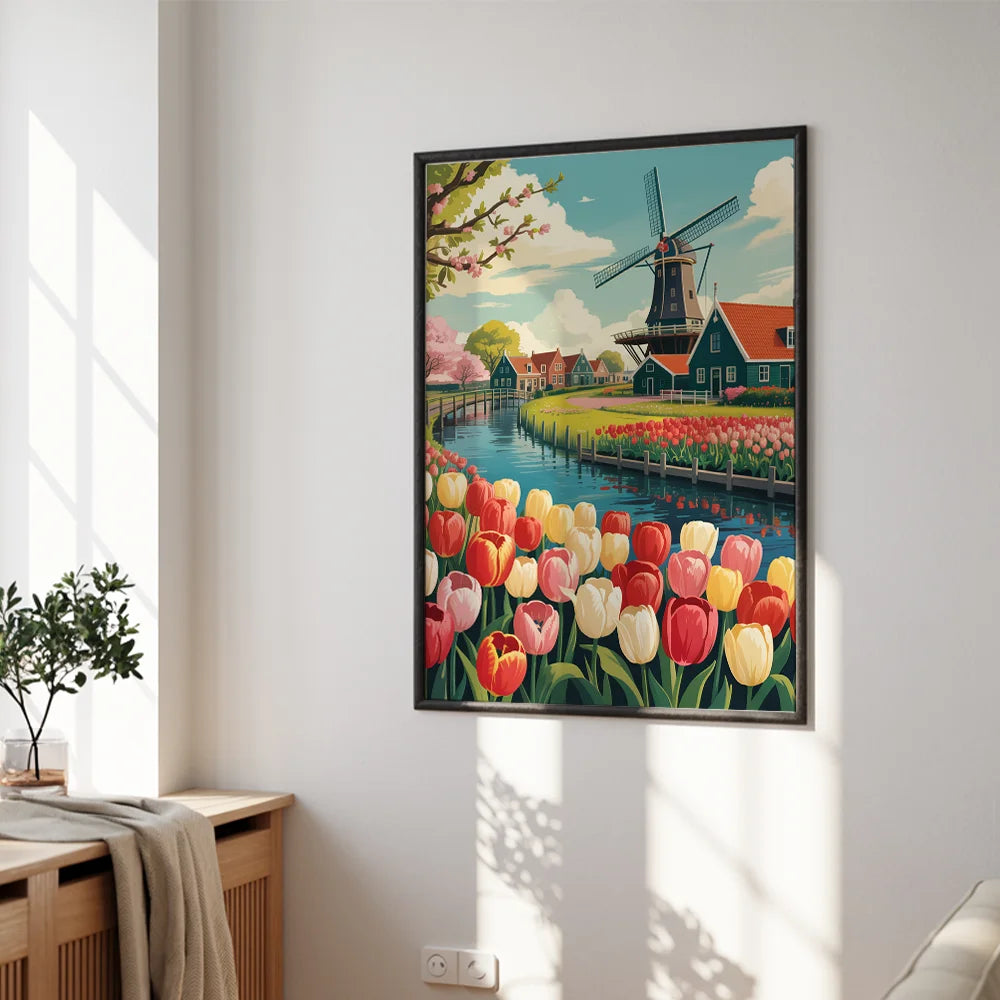 Malen nach Zahlen - Tulpen & Windmühlen