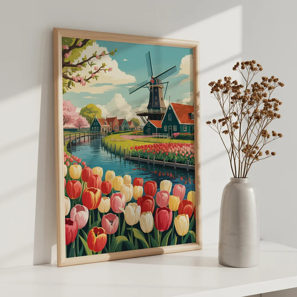 Malen nach Zahlen - Tulpen & Windmühlen