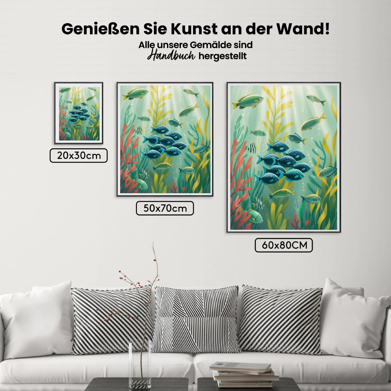 Malen nach Zahlen - Unterwasserwelt Fische