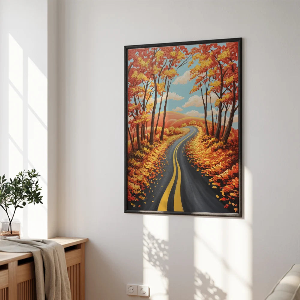 Malen nach Zahlen - Weg durch das Leuchten des Herbstes