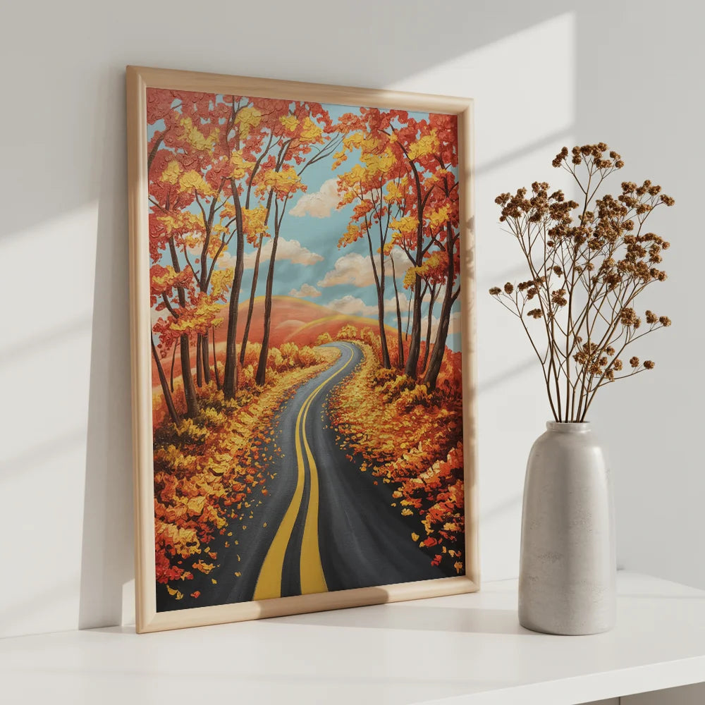 Malen nach Zahlen - Weg durch das Leuchten des Herbstes