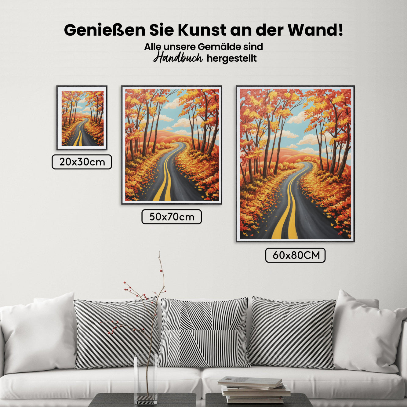 Malen nach Zahlen - Weg durch das Leuchten des Herbstes