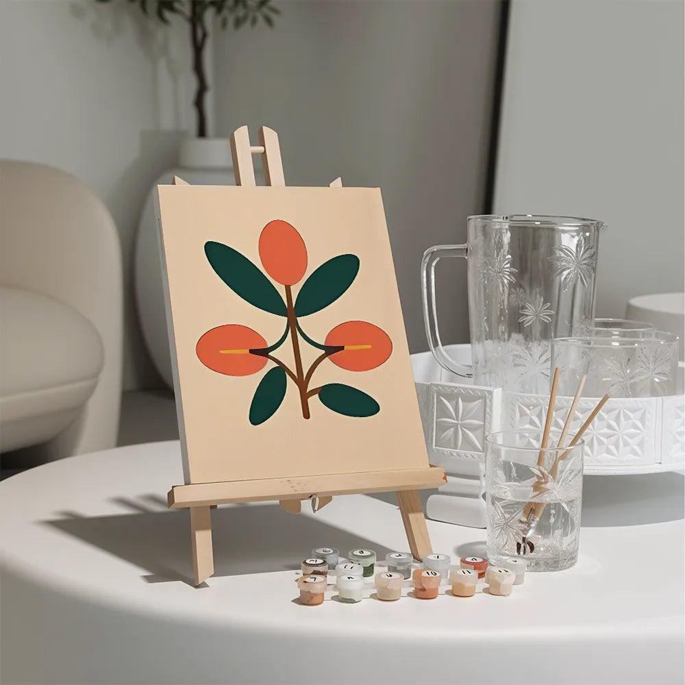 Malen nach Zahlen - 6 Mini-Gemälde | Kirschtreibe-Set
