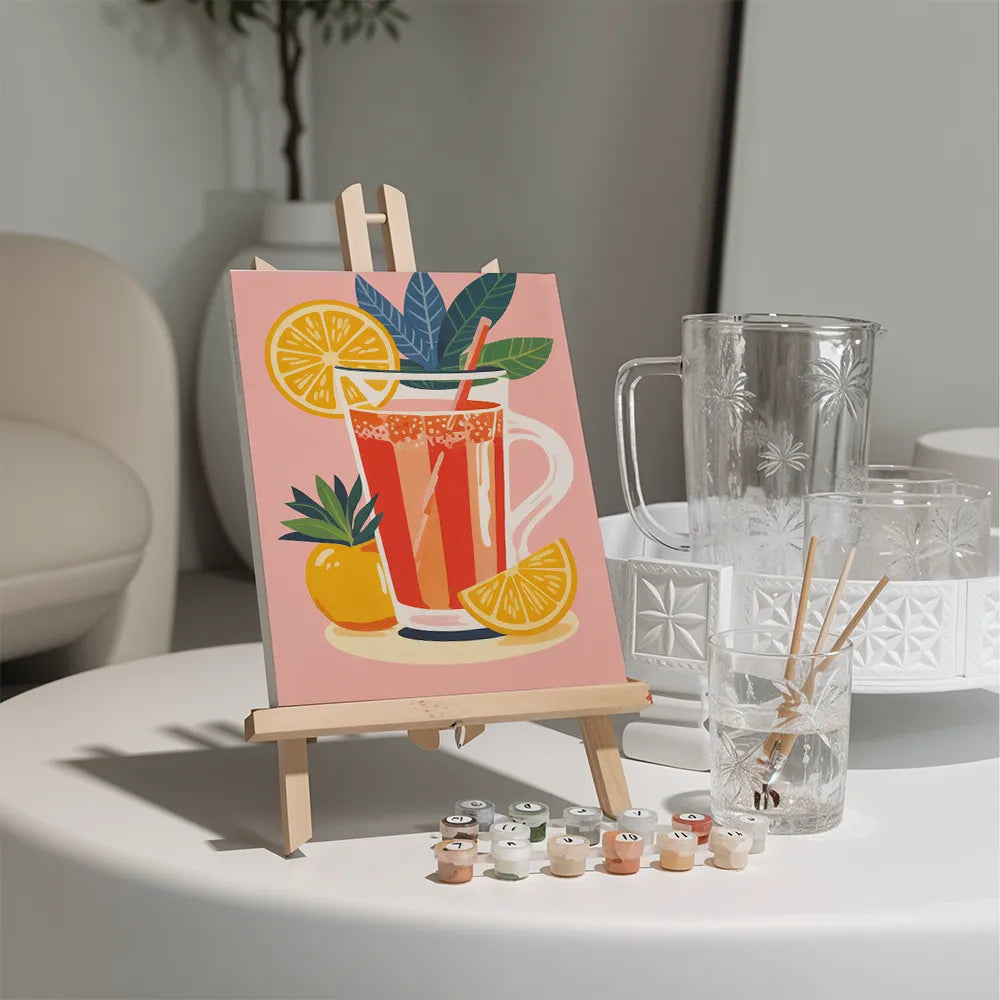 Malen nach Zahlen - 6 Mini-Gemälde | Korallenschluck-Set