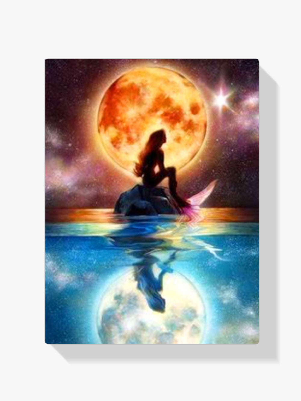 Meerjungfrau Reflexion - Malen nach Zahlen