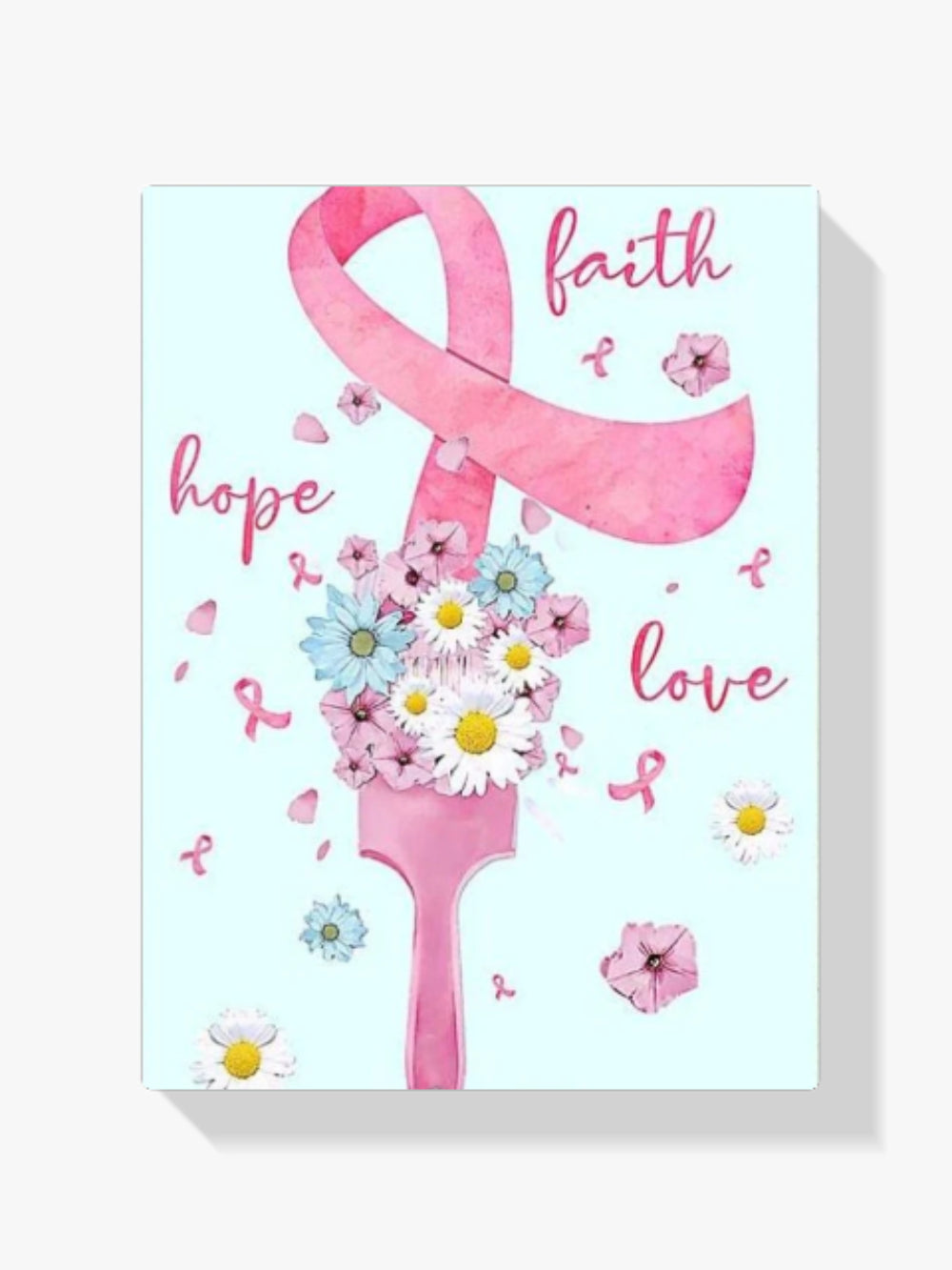 Pink Ribbon | Faith Love Hope - Malen nach Zahlen