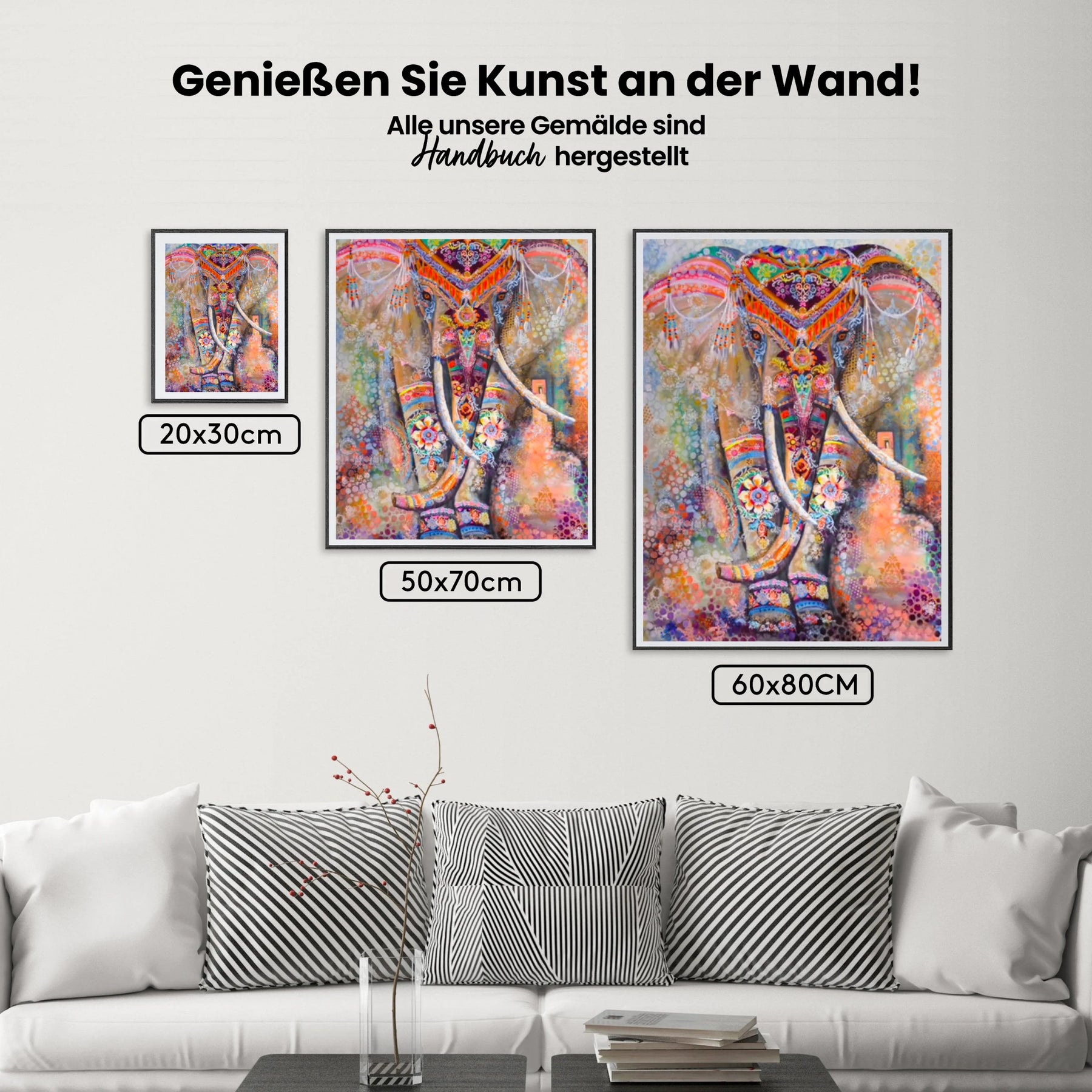 Prächtiger Elefant - Malen nach Zahlen