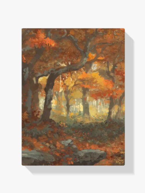 Malen nach Zahlen - Herbstlicher Waldglanz