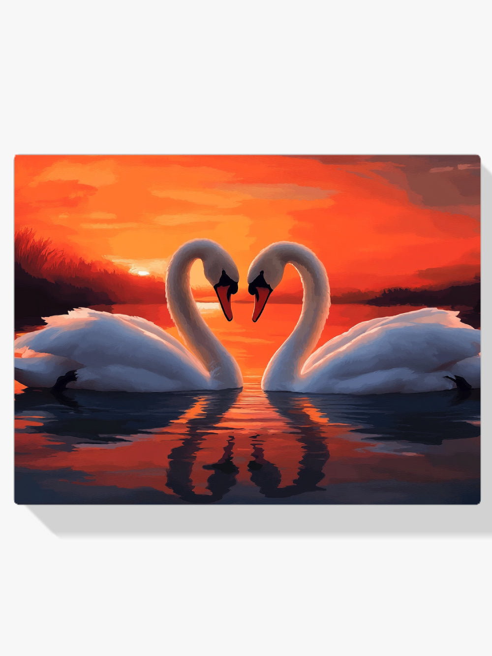 Malen nach Zahlen - Romantisches Schwanenpaar V2