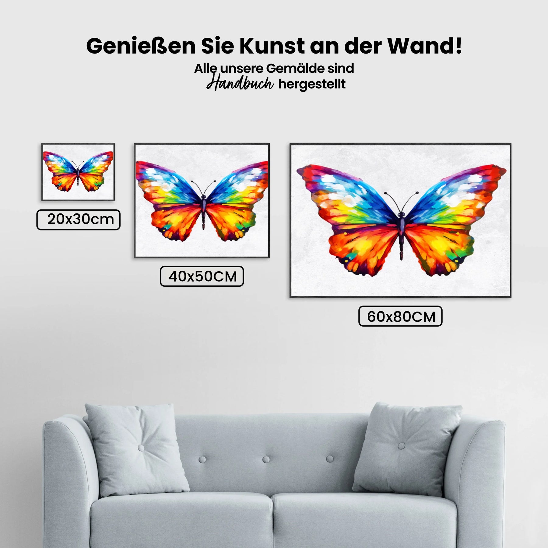 Schmetterling Bunt - Malen nach Zahlen