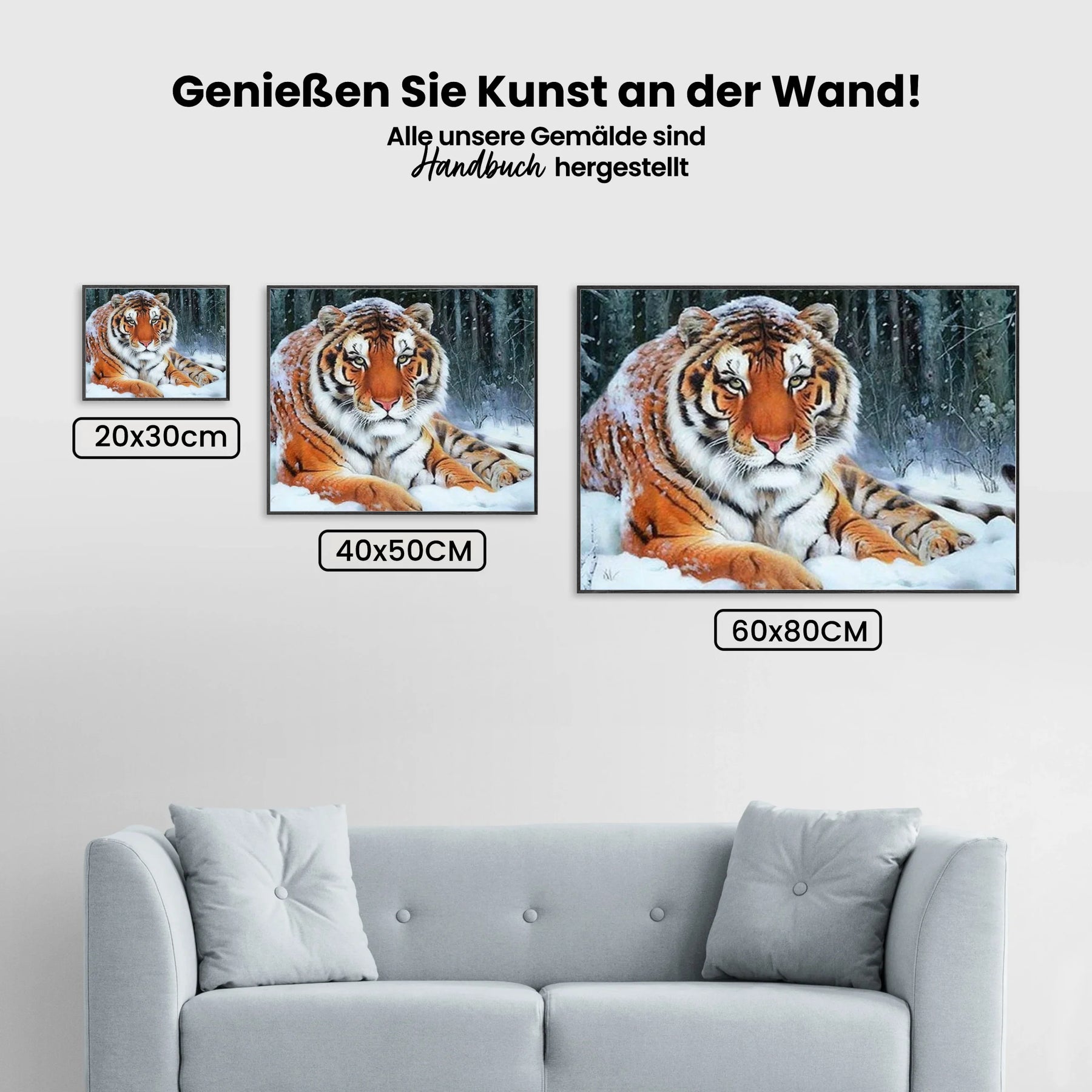 Schnee Tiger - Malen nach Zahlen