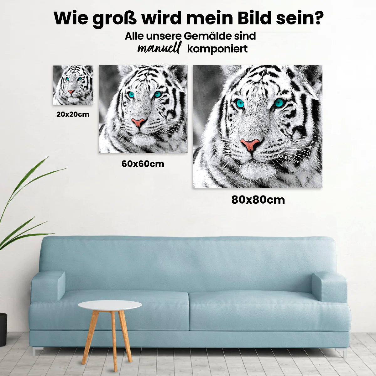 Schneetiger Blaue Augen - Malen nach Zahlen