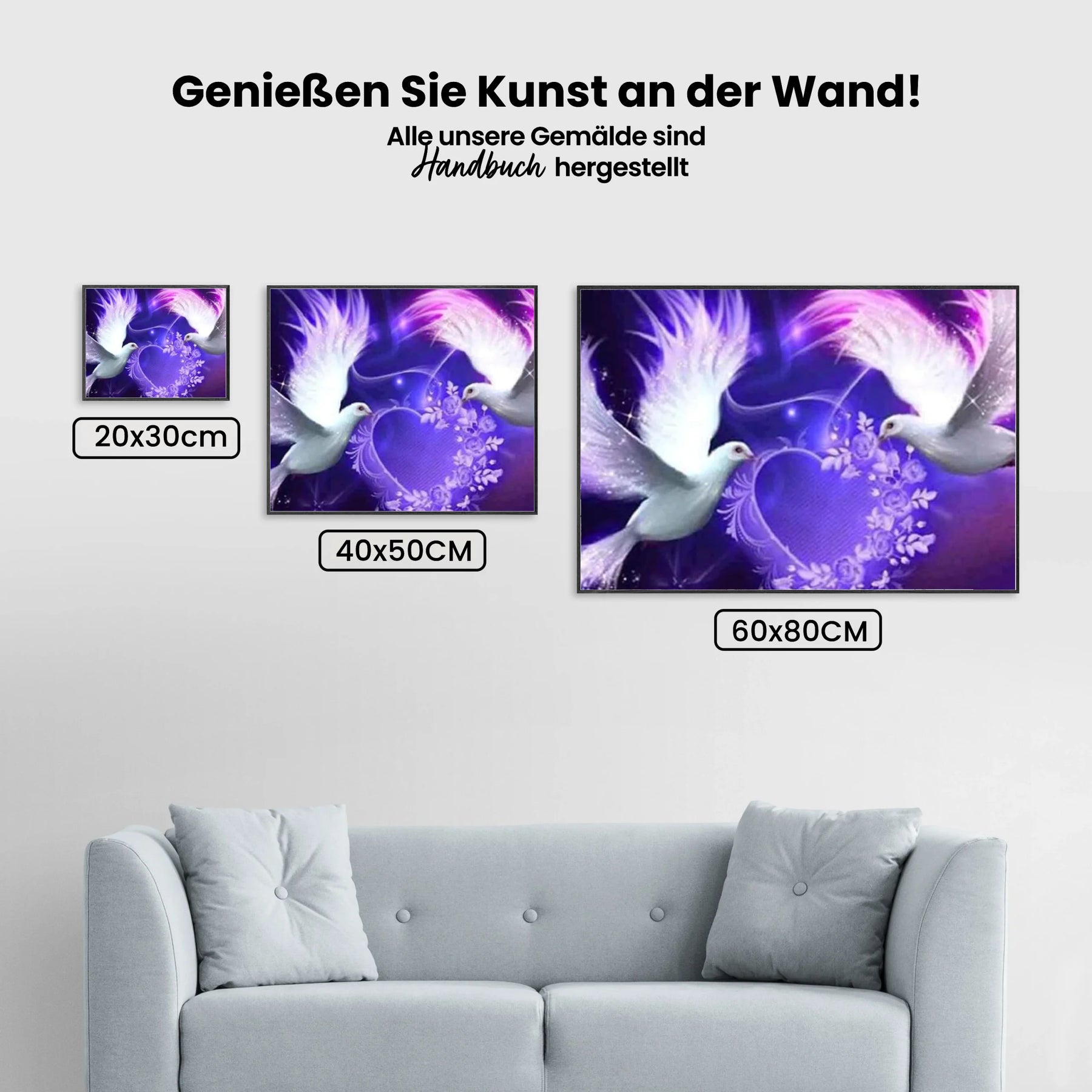 Tauben - Malen nach Zahlen